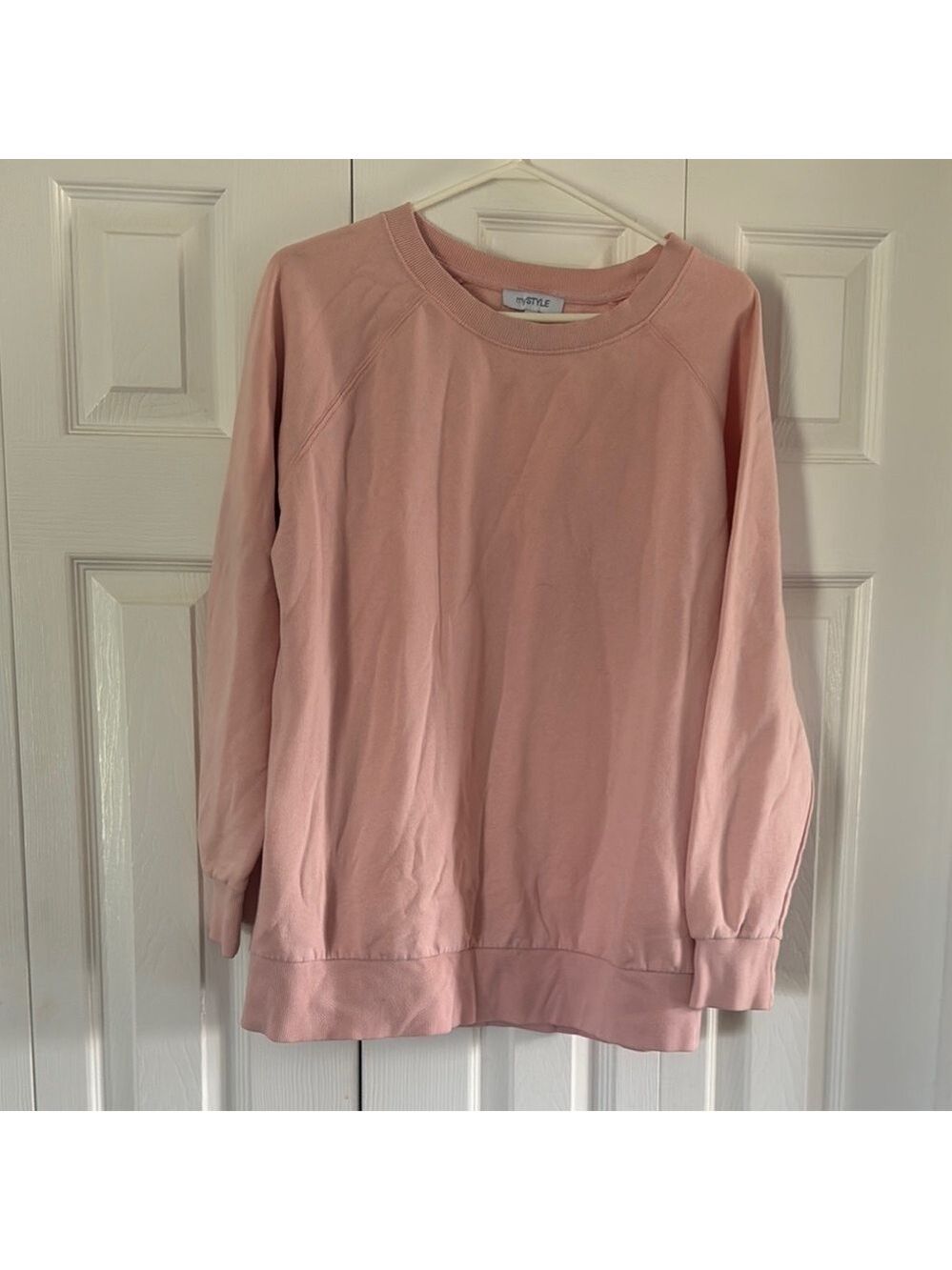 Soft Pink Casual Sweatshirt